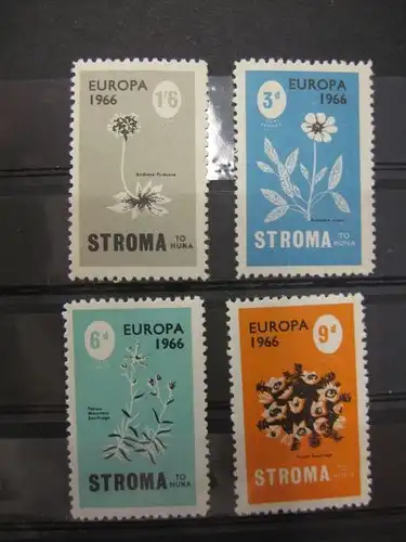 EUROPA-UNION-Mitläufer, CEPT-Mitläufer, Englische Insel-Lokalpost-Marken:Isle of STROMA 1966
