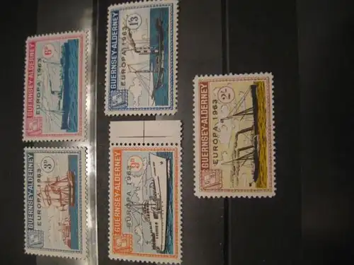 EUROPA-UNION-Mitläufer, CEPT-Mitläufer, Englische Insel-Lokalpost-Marken: Guernsey-Alderney 1963