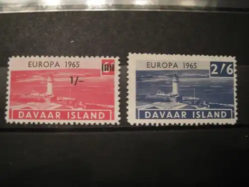 EUROPA-UNION-Mitläufer, CEPT-Mitläufer, Englische Insel-Lokalpost-Marken: DAVAAR ISLAND 1965
