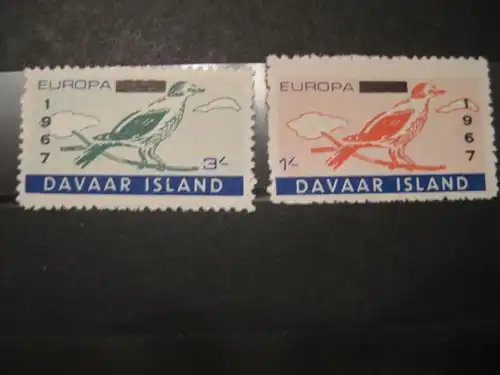 EUROPA-UNION-Mitläufer, CEPT-Mitläufer, Englische Insel-Lokalpost-Marken: DAVAAR ISLAND 1967