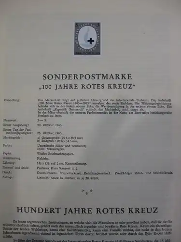 Österreich Amtlicher Schwarzdruck SD der Post: Rotes Kreuz