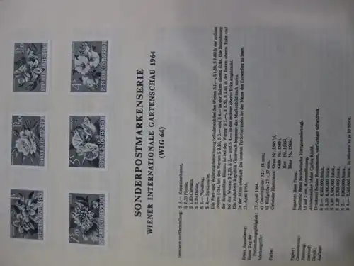 Österreich Amtlicher Schwarzdruck SD der Post: Internationale Gartenschau 1964, WIG 64