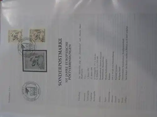 Amtliches Ersttagsblatt ETB der POST Österreich:Europäische Postverbindungen