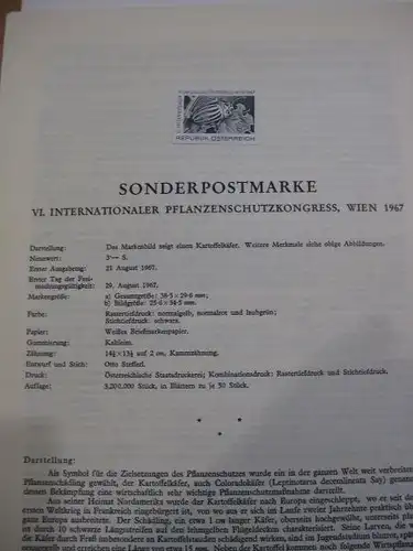 Österreich Amtlicher Schwarzdruck SD der Post: Intern. Pflanzenschutz-Kongress