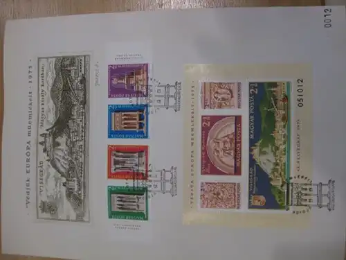 Ungarn Gedenkblatt Denkmalschutzjahr 1975 Limitierte und nummerierte Künstleredition Lithographie