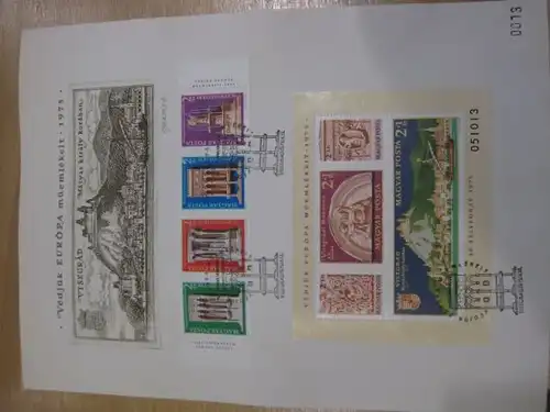 Ungarn Gedenkblatt Denkmalschutzjahr 1975 Limitierte und nummerierte Künstleredition Lithographie