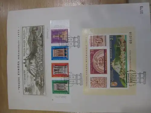 Ungarn Gedenkblatt Denkmalschutzjahr 1975 Limitierte und nummerierte Künstleredition Lithographie