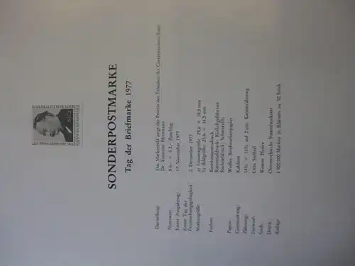 Österreich Amtlicher Schwarzdruck SD der Post: Tag der Briefmarke 1977