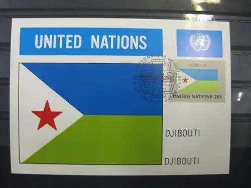 MK Maximumkarte UNO New York Flaggen 1982 Djibouti