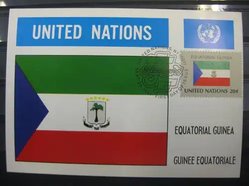MK Maximumkarte UNO New York Flaggen 1982 Equatorial Guinea