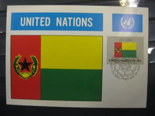 MK Maximumkarte UNO New York Flaggen 1982 Cape Verde