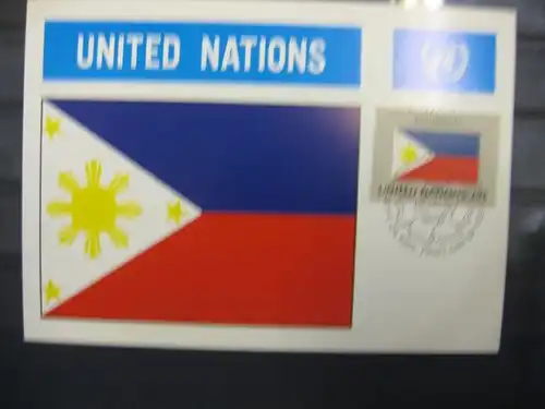 MK Maximumkarte UNO New York Flaggen 1982 Philippines