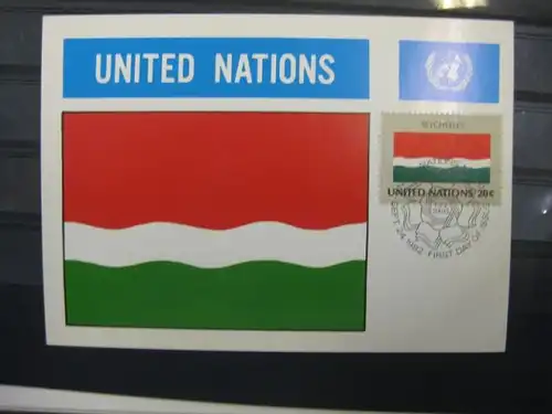 MK Maximumkarte UNO New York Flaggen 1982 Seychelles