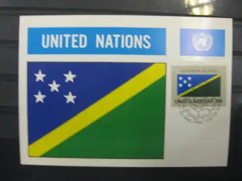 MK Maximumkarte UNO New York Flaggen 1982 Solomon Islands