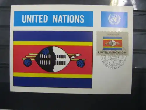 MK Maximumkarte UNO New York Flaggen 1982 Swaziland