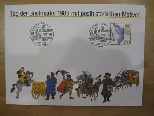 Stempelkarte, Erinnerungskarte Tag der Briefmarke 1989