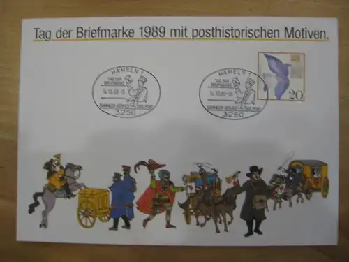 Stempelkarte, Erinnerungskarte Tag der Briefmarke 1989