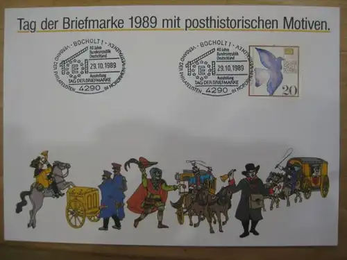 Stempelkarte, Erinnerungskarte Tag der Briefmarke 1989