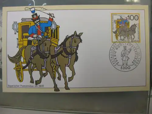 Maximumkarte MK Historische Postbeförderung, Wohlfahrtsmarke 1989