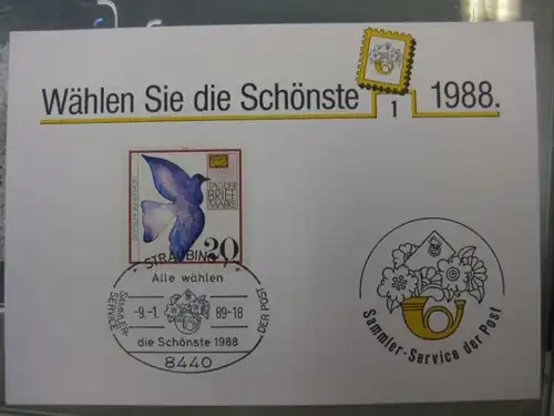 Stempelkarte, Erinnerungskarte  Wahl der Schönsten 1988