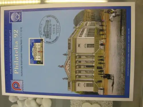 Stempelkarte, Erinnerungskarte  , Gedenkblatt PHILATELIA `92