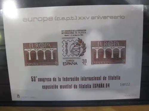 CEPT EUROPA-UNION Spanien 1984 Schwarzdruck (braun)