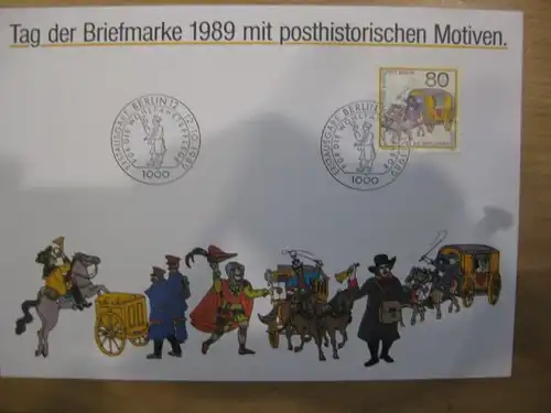 Stempelkarte, Erinnerungskarte  Tag der Briefmarke 1989