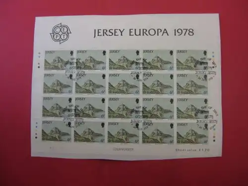 CEPT EUROPA-UNION Kleinbogen Großbritannien - Jersey 1978
