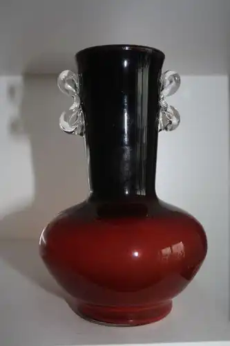 Vase, Glasvase 60iger Jahre, Arbeit aus Thüringen/Thüringer Wald, Höhe der Vase ca. 16 cm.
