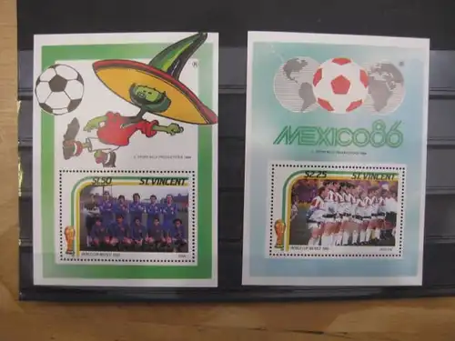 Ausgabe zur Fußball-WM 1986 in Mexiko:  St. Vincent