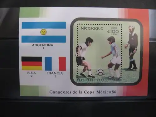 Ausgabe zur Fußball-WM 1986 in Mexiko: Nicaragua