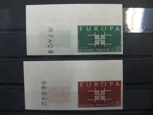 CEPT EUROPA-UNION 1963 Frankreich Mi.-Nr. 1450-51 U, **  geschnitten, ungezähnt