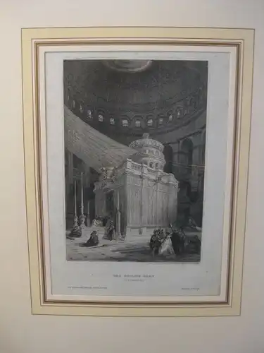 Lithografie aus der Kunstanstalt des Bibliografischen Institutes Hildburghausen: Das Heilioge Grab, Jerusalem