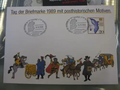 Gedenkblatt / Erinnerungsblatt / Stempelblatt / Ausstellungsblatt / Sonderblatt der Deutsche Post AG: Tag der Briefmarke 1989, Mainz