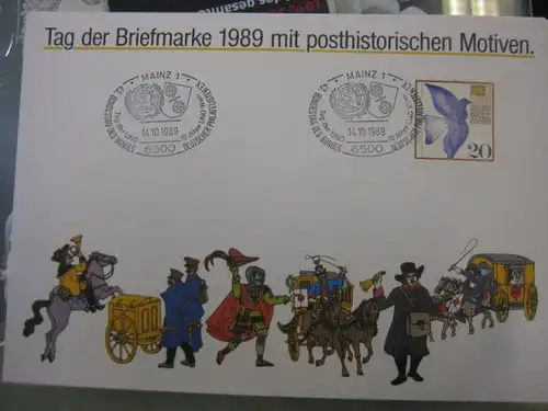 Gedenkblatt / Erinnerungsblatt / Stempelblatt / Ausstellungsblatt / Sonderblatt der Deutsche Post AG: Tag der Briefmarke 1989, Mainz