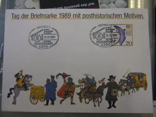 Gedenkblatt / Erinnerungsblatt / Stempelblatt / Ausstellungsblatt / Sonderblatt der Deutsche Post AG: Tag der Briefmarke 1989, Bocholt