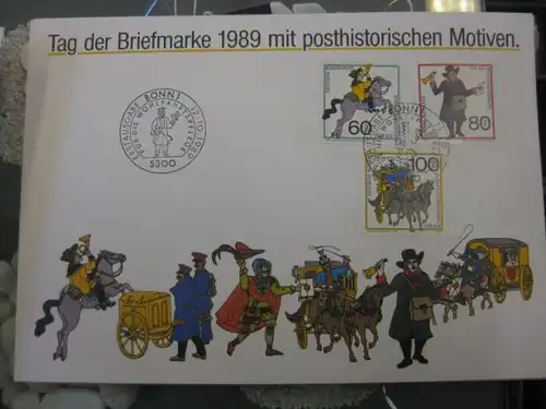 Stempelkarte Erinnerungskarte Ausstellungskarte der Post:
Tag der Briefmarke 1989
