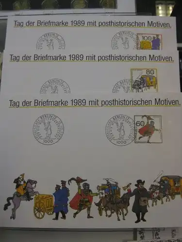 Stempelkarte Ausstellungskarte Erinnerungskarte Sammelkarte der Post:
Tag der Briefmarke 1989