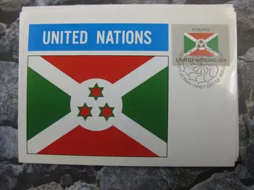 MK Maximumkarte UNO New York Flaggen 1982 Burundi