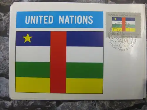 MK Maximumkarte UNO New York Flaggen 1982 Central Afrikanische Republik