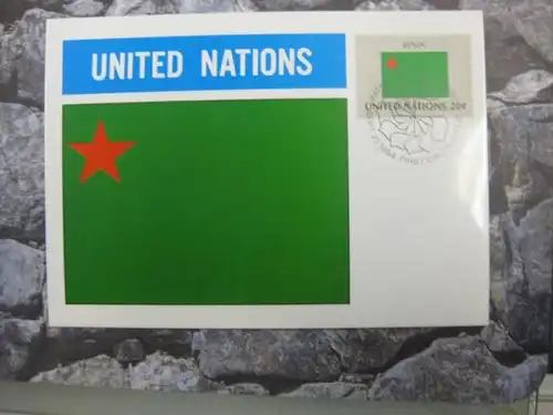 MK Maximumkarte UNO New York Flaggen 1982 Benin