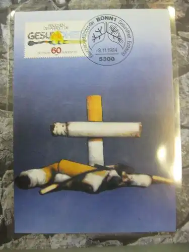 Maximumkarte Bundesrepublik Deutschland :
 Rauchen gefährdet die Gesundheit