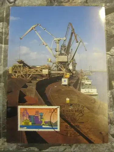 Maximumkarte Bundesrepublik Deutschland :
 Rhein-Rhur-Hafen Duisburg