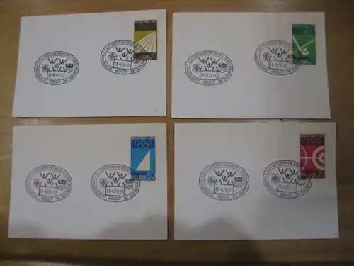 Stempelkarte mit Sonderstempel: Ingelheim, Turngemeinde im Olympiajahr
