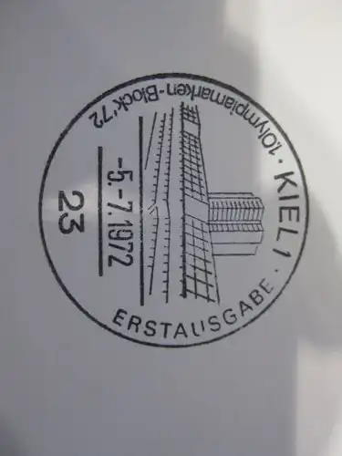 Stempelkarte mit Sonderstempel: Kiel, Ersttagsstempel Olympiamarken