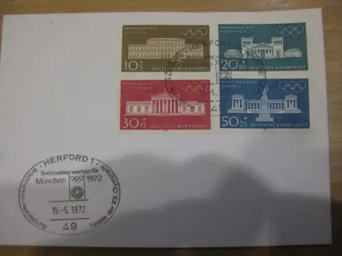 Stempelkarte mit Sonderstempel: Herford, Spiele der XX. Olympiade