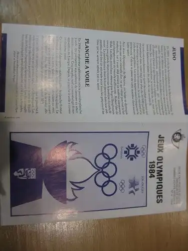 Belgien, Ankündigungsblatt mit Schwarzdruck: Olympische Spiele 1984