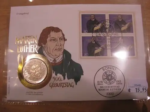 Numisbrief, Münzbrief Bundesrepublik Deutschland: Martin Luther