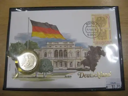 Numisbrief, Münzbrief Bundesrepublik Deutschland: 5 DM Kursmünze