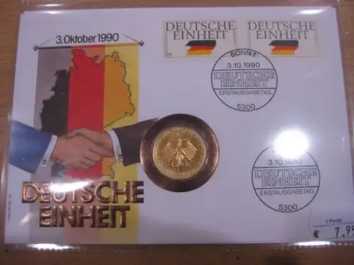 Numisbrief, Münzbrief Bundesrepublik Deutschland: Deutsche Einheit